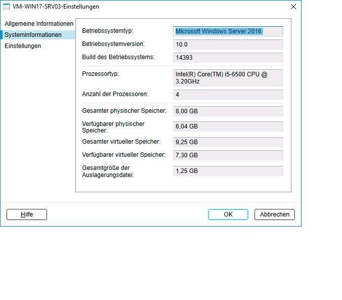 Backup Exec stellt diverse Informationen zu den abzusichernden Rechnern bereit (IAIT)