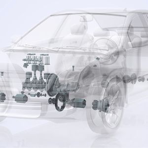 Leichtbaupotenziale massivumgeformter Komponenten in einem Automobil: Nach der Karosserie geht die Branche jetzt die nächsten Herausforderungen an.