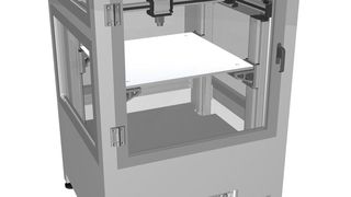 Noch eine CAD-Zeichnung, auf der Hannover Messe dann im Original auf dem Stand von Bahr Modultechnik zu sehen: der in Kooperation mit der Systec GmbH entwickelte FDM-3D-Drucker für große Arbeitsräume. (Bild: Systec)
