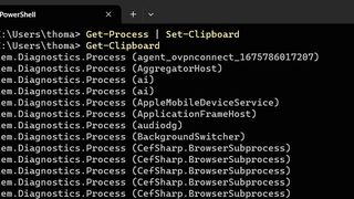 In der PowerShell lässt sich die Zwischenablage auslesen und es lassen sich Daten in die Zwischenablage kopieren (Bild: Thomas Joos)