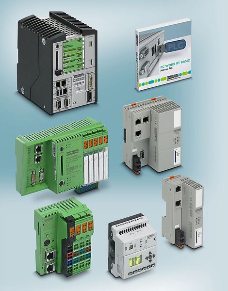 Das Angebot an Steuerungen ist sehr vielfältig und reicht von der modularen Kleinsteuerung über die SPS bis hin zur Software-PLC. (Phoenix Contact)