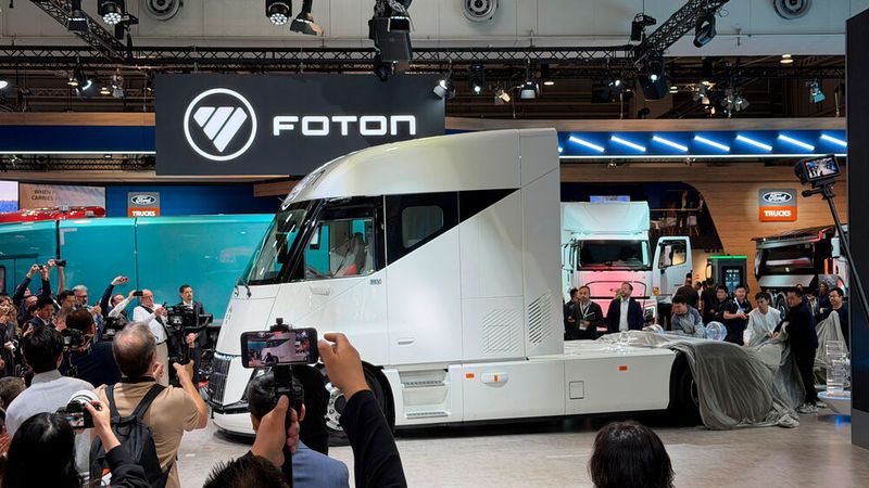 The Foton Group also manufactures heavy-duty trucks. However, the electric Cavan Beacon will not be available in Germany for the time being. (Image:Wehner - VCG)