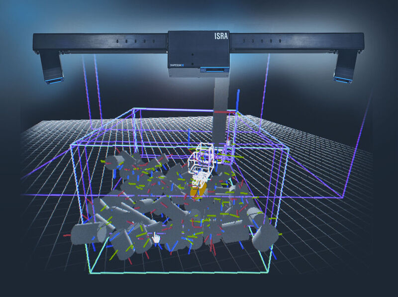 Von der 3D Punktewolke zum Objekt in Sekundenschnelle: Sicherer „Griff in die Kiste“ auch für komplexeste Teile. (Isra)
