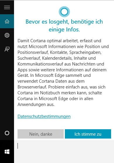 Der Sprachassistent Cortana unterstützt Anwender dabei effizienter mit Windows zu arbeiten. Wichtig sind hier aber auch die Sicherheitseinstellungen. Microsoft erlaubt hier auch die Konfiguration per Gruppenrichtlinien. (Bild: Thomas Joos)
