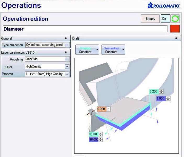 Rollomatic hat eine Software zu bieten, die das Designen von Diamantwerkzeugen flotter macht. Schneller und intuitiver soll man damit quasi im „Warp-Modus“ arbeiten können. (Rollomatic)