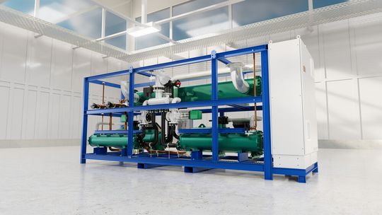 kws-Kältemaschinen werden mit Propan (R290) betrieben und sollen Anwendern dabei helfen, langfristig rechtssicher zu produzieren und ihren CO2-Fußabdruck zu senken. (Bild:  Technotrans)