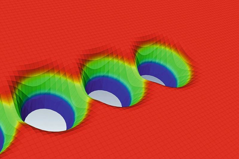 Simulation: Für den Bohrprozess werden die Bohrlochform und die Wärmebelastung berechnet und so die optimalen Laserparameter bestimmt. (© Fraunhofer ILT, Aachen)