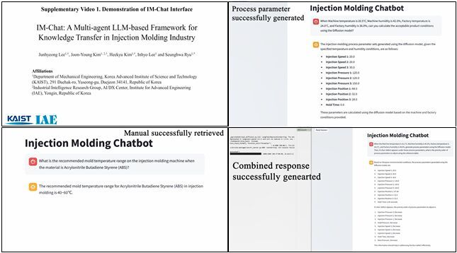 This illustration demonstrates the operation of IM-Chat as an LLM-based system for multilingual knowledge transfer in manufacturing. (Source: Kaist)