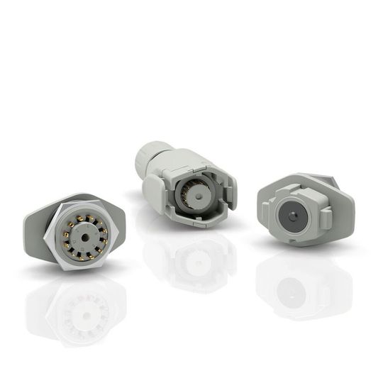 Beständig und für sicheres, blindes Stecken ausgelegt – Easy Locking Connector (ELC) der Serie 570. Beständig und für sicheres, blindes Stecken ausgelegt – Easy Locking Connector (ELC) der Serie 570.