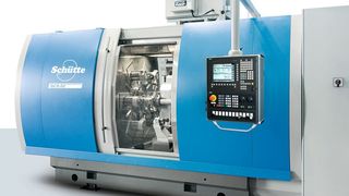 Bild 1: Mit der Werkzeugmaschinensteuerung 
Sinumerik 840D sl lässt sich die CNC-Mehrspindel-Drehautomaten-Baureihe SCX  von Schütte flexibel einsetzen und schnell umrüsten.  (Bild: Siemens)