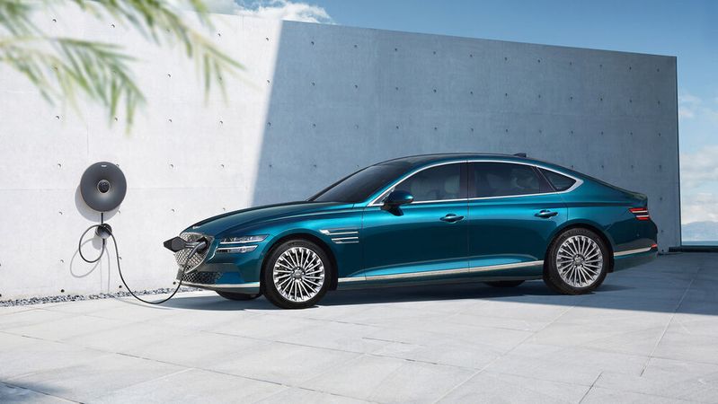 Genesis hat eine Elektrovariante des G80 vorgestellt.(Bild:  Genesis)