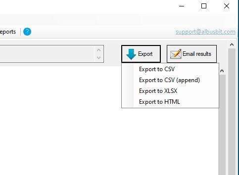 Die Berichte von AD FastReporter lassen sich auch einfach exportieren. (Bild: Joos / Albus Bit SIA)