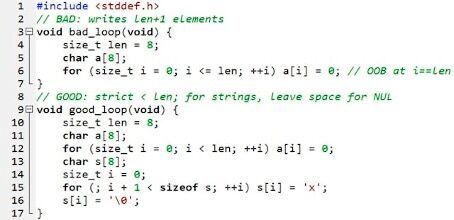 Bild 4. Off-by-one-Schleifen gehen über das Ende des Puffers hinaus.(Bild:  IAR Systems)