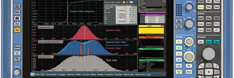 Jitter analysis: The R&S RTO and R&S RTP oscilloscopes (shown) together with the advanced jtter anaysis option (R&S K133) help to characterise and troubleshoot DUTs with fast data interfaces or short test signals.