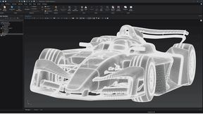 Ein Netz des GEN4-Formel-E-Rennwagens in Comsol Multiphysics. (Bild: Comsol)