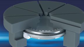 RTB-Axial-Radial-Zylinderrollenlager von Rodriguez sind die ideale Lösung für Dreh- und Positioniereinheiten von Werkzeugtischen und erfüllen höchste Anforderungen an Festigkeit, Kippsteifigkeit und Abrollgenauigkeit. (Bild: Rodriguez)