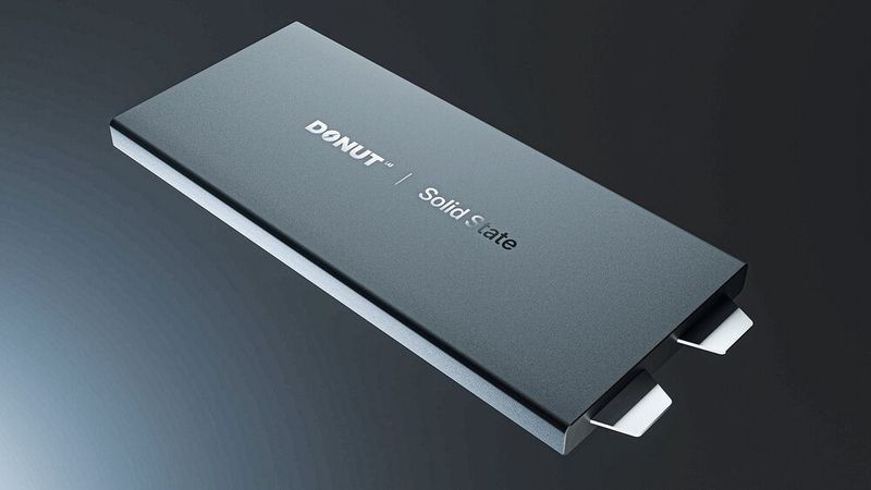 Die Solid-State-Batterie wurde 2026 auf der CES in Las Vegas vorgestellt.(Bild:  Donut Lab)