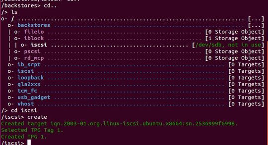 Das iSCSI-Ziel wird in targetcli erstellt(Thomas Joos)