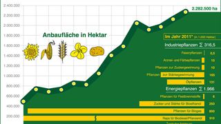 So entwickelt sich der Anbau nachwachsender Rohstoffe in Deutschland  (Bild: FNR)