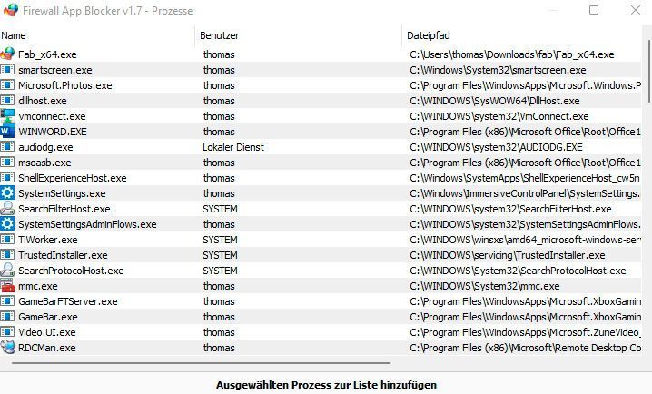 Firewall App Blocker nutzen. (Joos)