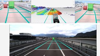Die Software von Driveblocks erfasst das Fahrzeugumfeld. Die Funktion soll den Einsatz von HD-Karten überflüssig machen. (Bild: Driveblocks)