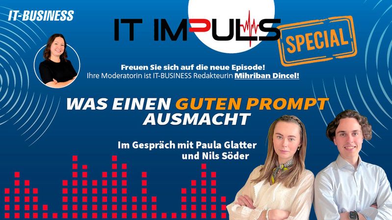 In dieser Special-Folge des Podcasts IT ImPuls mit Paula Glatter und Nils Söder treffen Psychologie und Praxis im KI-Kontext aufeinander. (Bild:  Carin Böhm/Vogel IT-Medien)