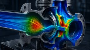 Pressure fluctuations and flow forces directly influence the mechanical behavior of technical systems. Multiphysics analyses reveal critical interactions already in the early development stages. (Source: Merkle CAE Solutions)