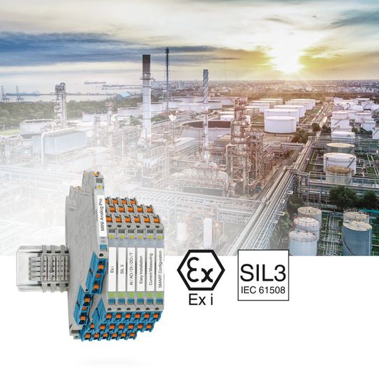 Ein Meilenstein in der Miniaturisierung – MINI Analog Pro 6,2 mm-Ex i-Trennverstärker mit SIL 3(Bild:  Phoenix Contact)