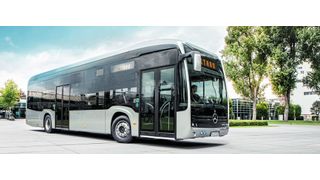 Daimler hat den „eCitaro“ vorgestellt, einen rein elektrisch angetriebenen Stadtbus. Seine offizielle Premiere ist auf der IAA Nutzfahrzeuge vom 20. bis 27. September 2018 in Hannover. (Daimler)