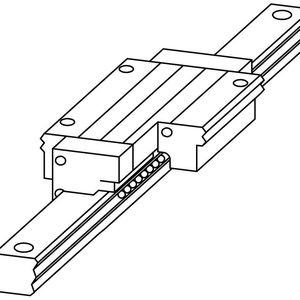 Profilschienenführung mit Kugelumlauf.