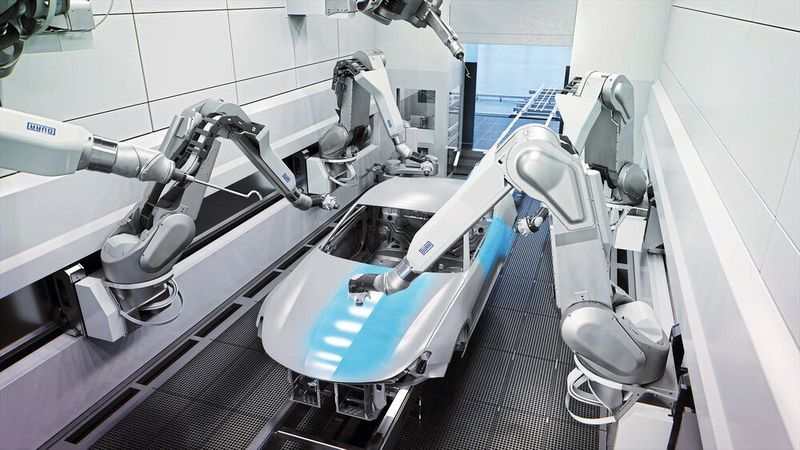 Im Vergleich zu heute aktuellen Linienkonzepten mit Trockenabscheidung können mit der EcoProBooth rund 40 Prozent Energie und folglich auch CO2 eingespart werden. (Bild: Dürr Systems AG)