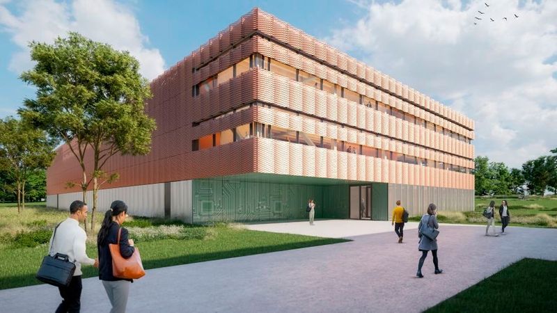 Der Neubau HLRS III schafft Platz für die nächste Generation von Supercomputern und KI-Anwendungen in Forschung und Industrie.(Bild:  Benthem Crouwel Architects)