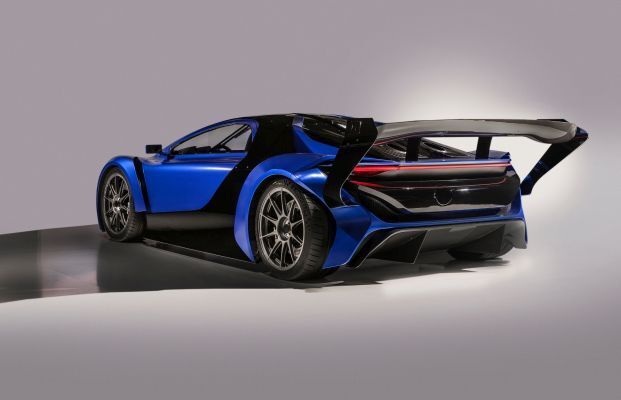 Das Elektroauto Techrules AT96 TREV supercar concept mit 768 kW Spitzenleistung. Der Turbinen-Lader sorgt für eine Reichweite von über 2000 km.  (Techrules)