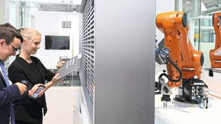 In München realisieren Porsche-Tochter MHP, Kuka und Rückversicherer Munich Re die Smart Factory as a Service. (Kuka AG)