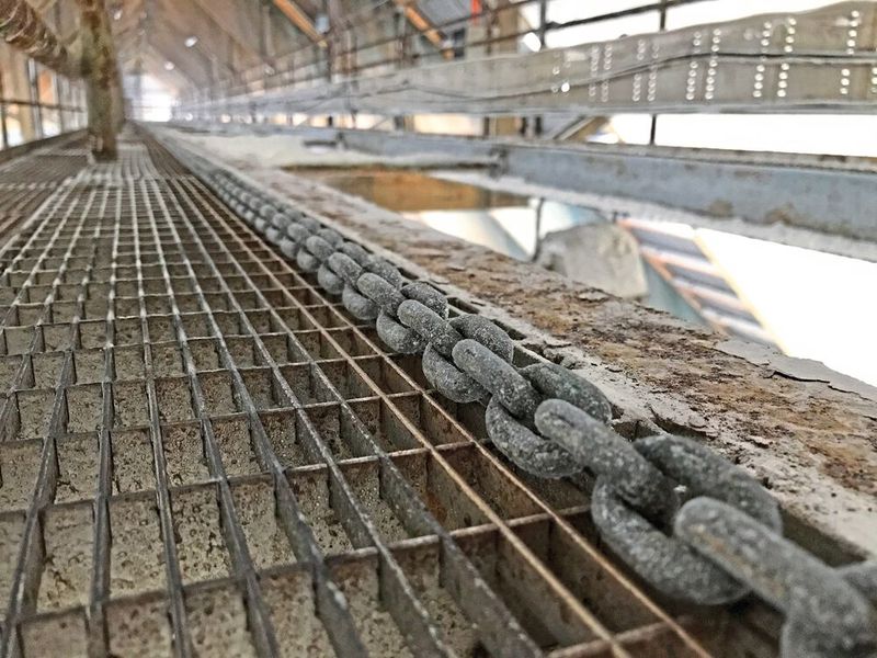 Funktioniert trotz Korrosion: Die Rundstahlkette ist aus einsatzgehärtetem Stahl.  (Bild: K + S)