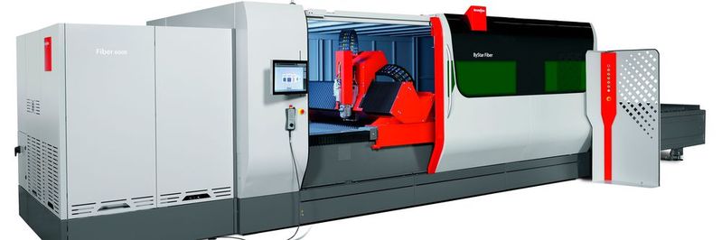 Der Faserlaser By Star Fiber von Bystronic arbeitet mit einer komplett neuen Steuerung. Damit können die Schneidprozesse auf der Maschine umfassender gemessen und ausgewertet werden. (Bild:  Bystronic)