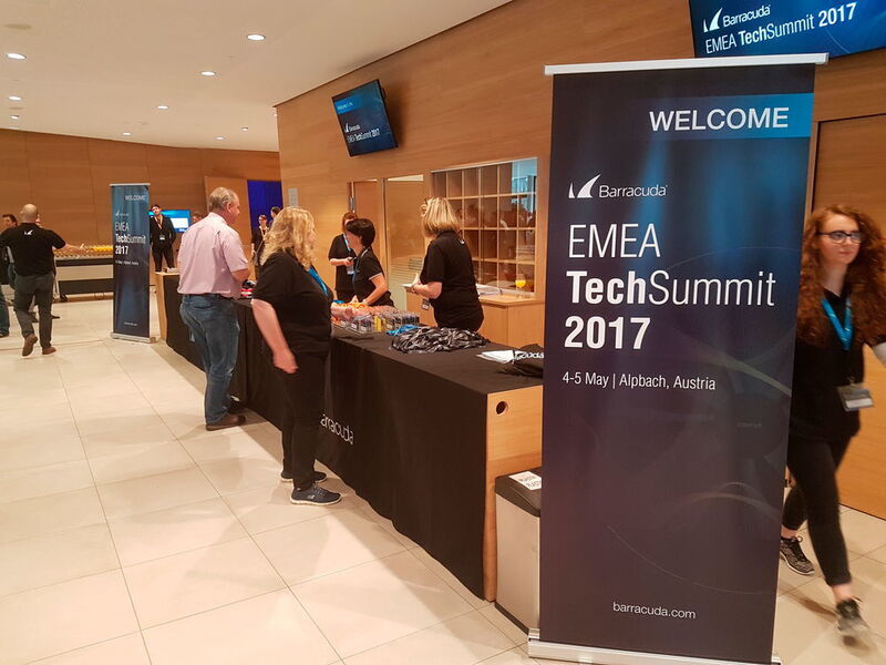 Registrierung der Teilnehmerinnen und Teilnehmer für den Barracuda EMEA Tech Summit 2017 (IT-Business)