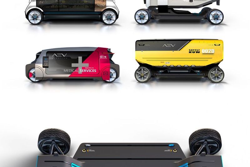 AEV Robotics hat sich bereits eine Vielzahl von Fahrzeugtypen erdacht, die auf der Base genannten Plattform aufsetzen können. (AEV Robotics)