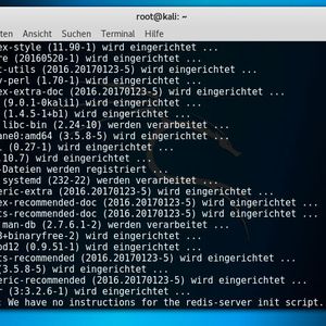 Als nächstes wird apt-get install openvas verwendet, um die Software zu installieren. Der Assistent installiert gleich die aktuelle Version 9.0.  Nach der Installation wird OpenVAS zunächst mit openvas-start und openvasmd --rebuild eingerichtet.(Bild:  Th. Joos)