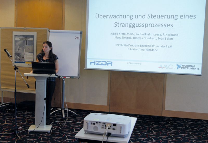 Zum Thema Überwachung und Steuerung eines Stranggussprozesses sprach Nicole Kretzschmar vom Helmholtz-Zentrum Dresden-Rosendorf e. V. (Bild: AMC)