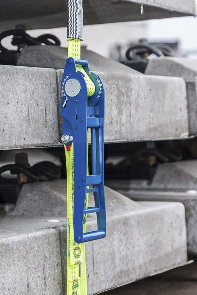 Die Zugratsche Ergomaster erreicht eine Vorspannkraft von 720 daN. (Bild: Spanset)