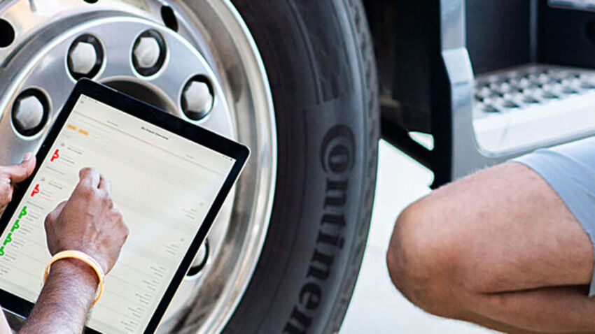 Um den Reifenzustand problemlos überwachen und verwalten können, ist das Sammeln und Speichern von Daten über Reifendruck, -temperatur und -profil von zentraler Bedeutung.  (Bild: Ernesto Oehler/ Continental)