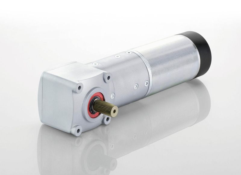 Bild 1: Das Eta-Crown-Winkelgetriebe mit DC-Motor und Encoder hält den extremen Bedingungen in der Bahntechnik stand. (Bild: ebm-papst Zeitlauf)