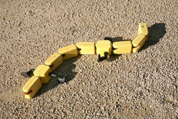 Der Robo-Salamander kriecht und schwimmt und kann seine äußere Form sehr schnell verändern (Bild: Kostas Karakasiliotis, Biorobotics Laboratory, EPFL)