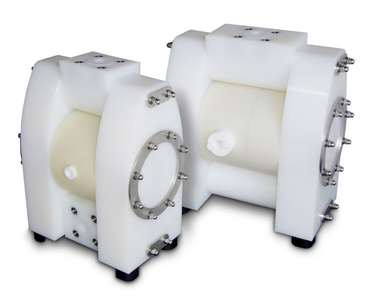 High pressure air-operated double-diaphragm pumps in the series, with internal pressure conversion (Almatec AHD series), as well as the variant for use with an external booster  (Almatec)