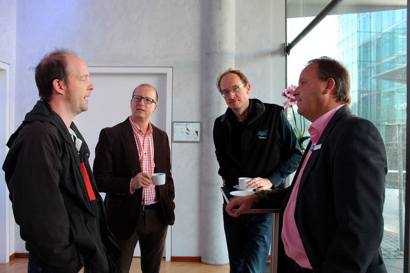 (l.) Konstantin Agouros (Xantaro), Boris Morosoli (AnyWeb), Thomas Klos (Xantaro) und Joachim Walter (A10 Networks) (A10 Networks)