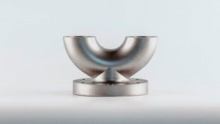 Das Edelstahlpulver EOS StainlessSteel SuperDuplex eignet sich besonders für Anwendungen in der Öl- und Gasindustrie. Hier ist ein additiv hergestellter Flansch zu sehen. (Bild: EOS)