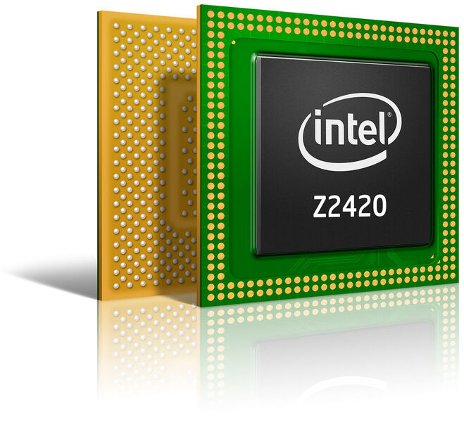 Der Atom Z2420 war für den Einsatz in Android-Smartphones und Tablets bestimmt. Mangels Erfolg hat Intel die Produktion des Prozessors eingestellt. (Intel)