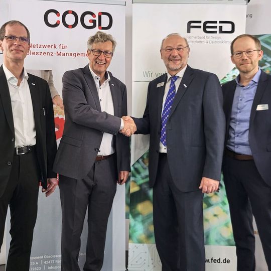 Kooperation (v.l): Axel Wagner (stellv. Vorstandsvorsitzender COGD); Dr. Wolfgang Heinbach, (Vorstandsvorsitzender COGD); Dieter Müller (Vorstandsvorsitzender FED); Christoph Bornhorn (Geschäftsführer FED) Kooperation (v.l): Axel Wagner (stellv. Vorstandsvorsitzender COGD); Dr. Wolfgang Heinbach, (Vorstandsvorsitzender COGD); Dieter Müller (Vorstandsvorsitzender FED); Christoph Bornhorn (Geschäftsführer FED)