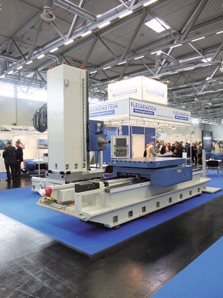 Ein tiptop erhaltenes Bohrwerk von Union Werkzeugmaschinen bot Fleckenstein auf der Usetec in Köln feil. (Bild: Schreier)